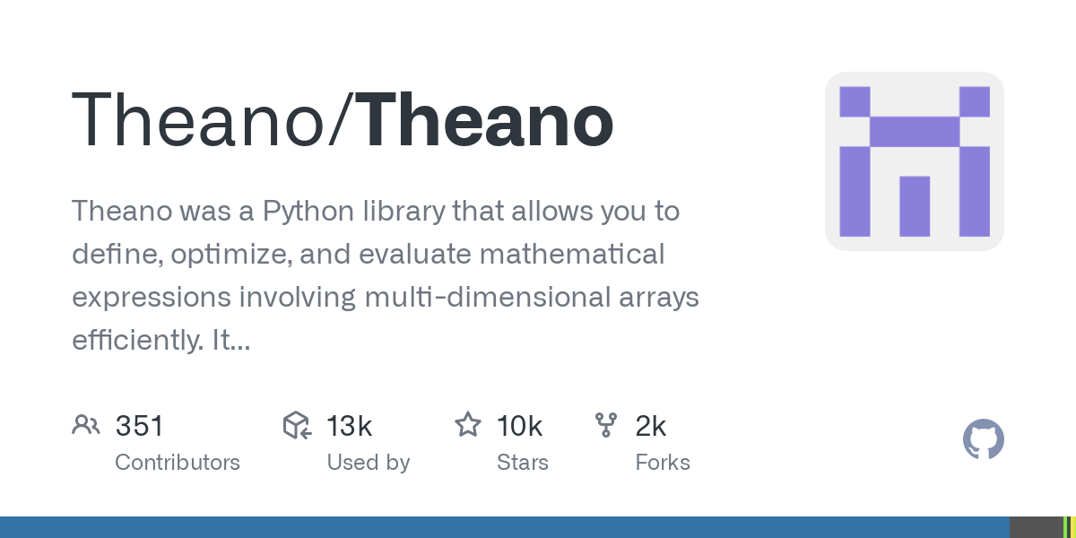 Pytorch Tensorflow Keras: Thư viện Theano 