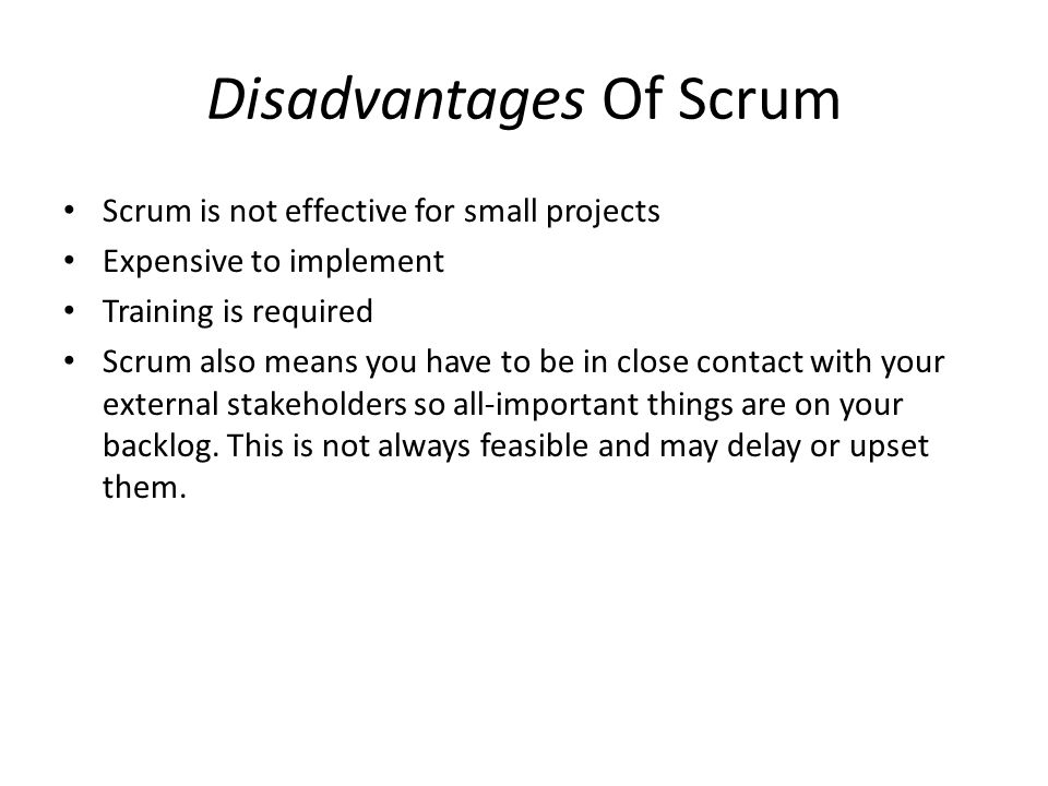 Một số hạn chế của việc sử dụng Scrum
