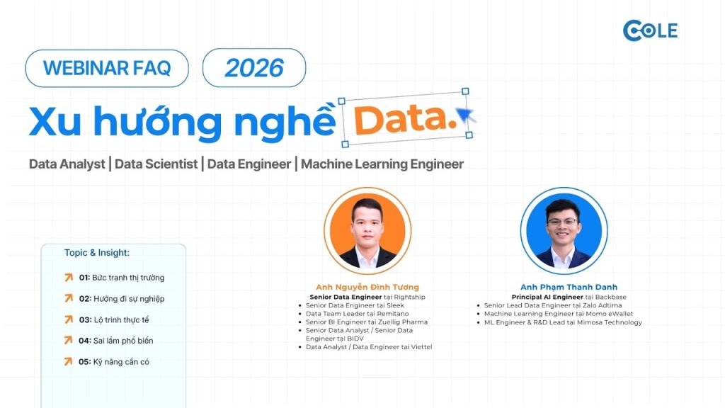 Webinar FAQ Xu Hướng nghề Data 2026 - Cơ Hội & Thách Thức Định Hướng Sự Nghiệp