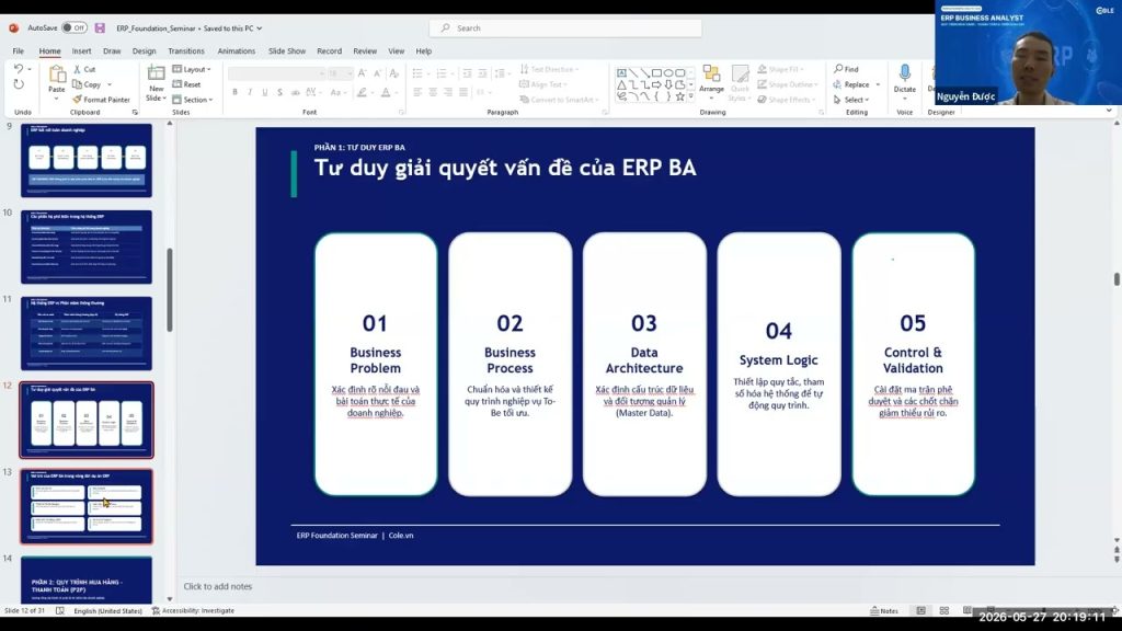 [Webinar] ERP Business Analyst : Quy Trình Mua Hàng - Thanh Toán & Triển Khai SAP